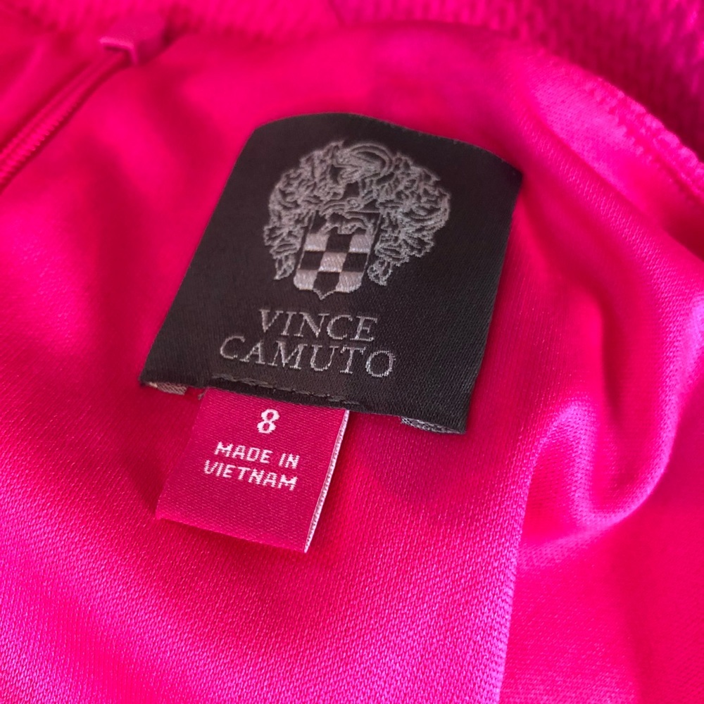 NWT Vince Camuto hot pink dress size 8 zips up bac - Picture 7 of 12